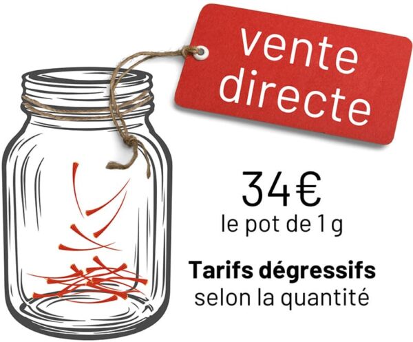 le Safran de Gervan, producteur de safran en france, propose du safran bio en vente directe en pot hermetique.